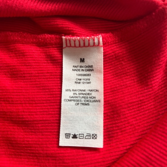 Garage Red Ruffle Crop Top - Picture 3 of 3